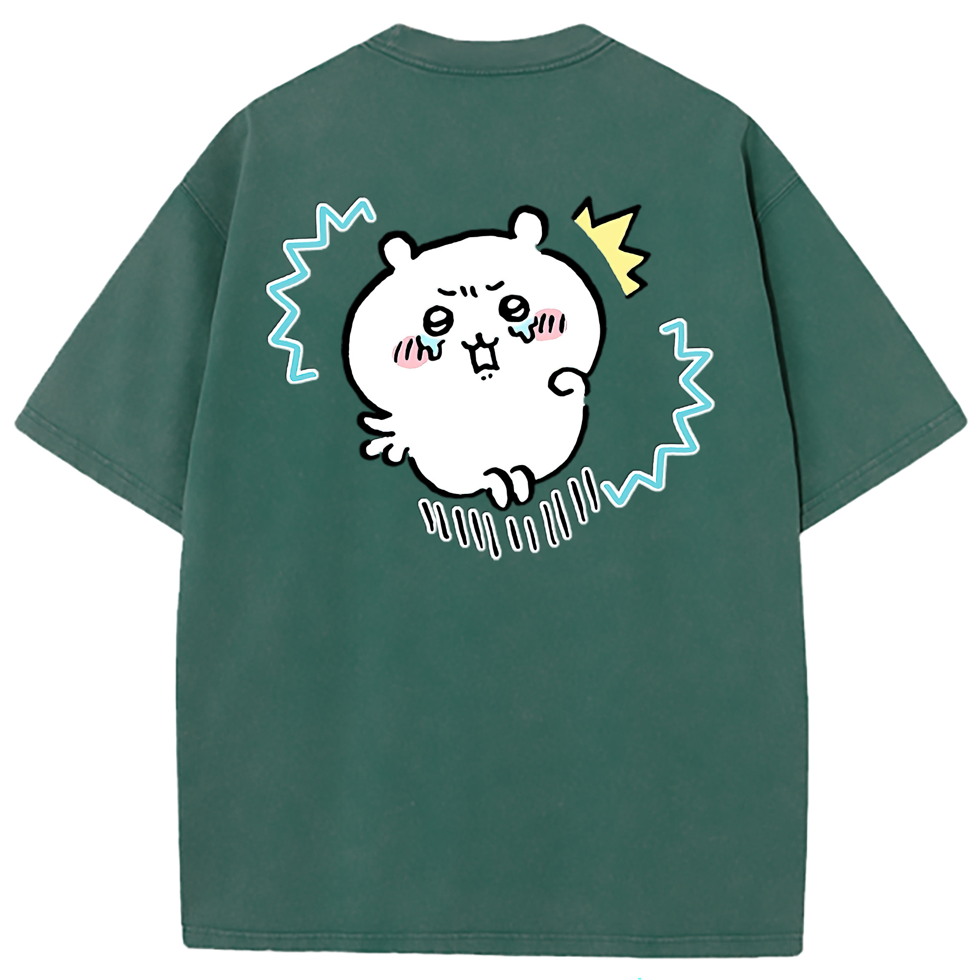 （画像用） ちいかわ ちいかわ Chii-kawa chiikawa 綿100% ヴィンテージ風 半袖Tシャツ（背面プリント）